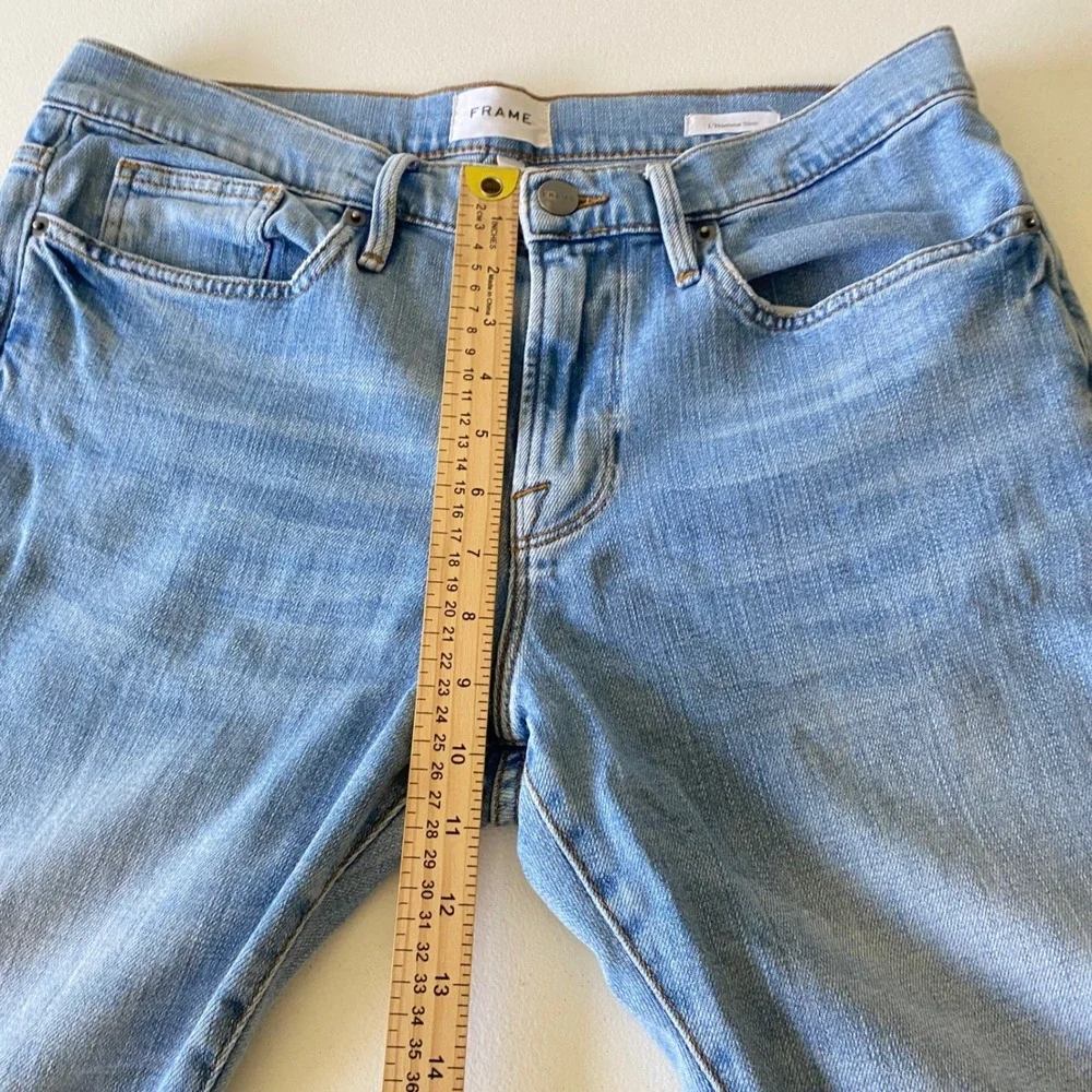 FRAME L'Homme Slim Finn Light Wash Blue Slim Fit Jeans Size 33 Lightweight Men's